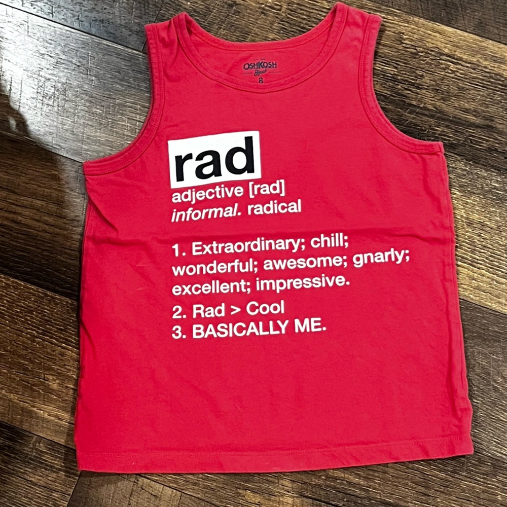 OshKosh B'gosh Red 'Rad' Kids Tank Top